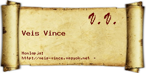 Veis Vince névjegykártya